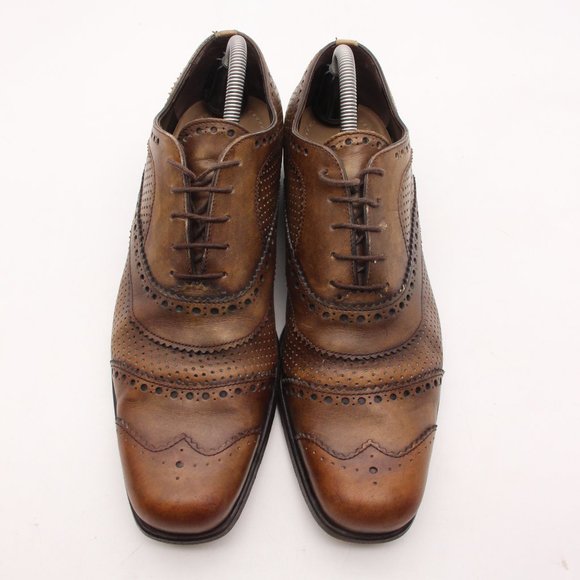 Dolce & Gabbana Hand Finished Men\'s UK 7 Brown Leather Wingtip Oxfords Shoes main image 8
